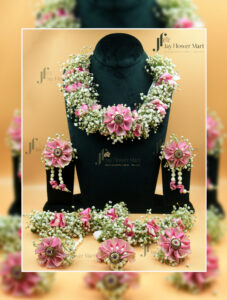 Blush Elegance Floral Jewelry Set