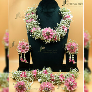 Blush Elegance Floral Jewelry Set