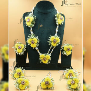 Golden Bloom Floral Jewelry Set